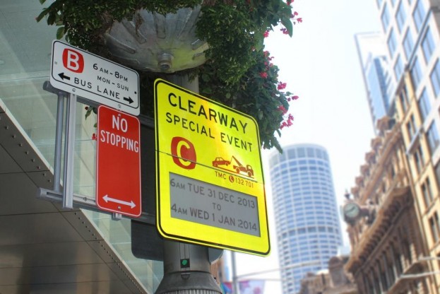 dopravní značení e-ink Sydney